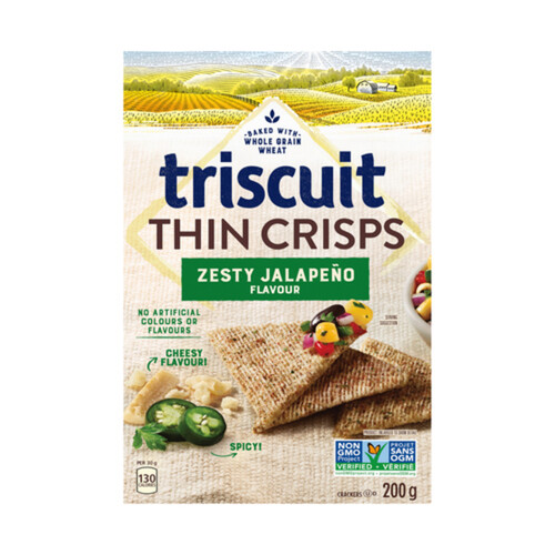 Triscuit Crackers Thin Crisps Zesty Jalapeño 200 g