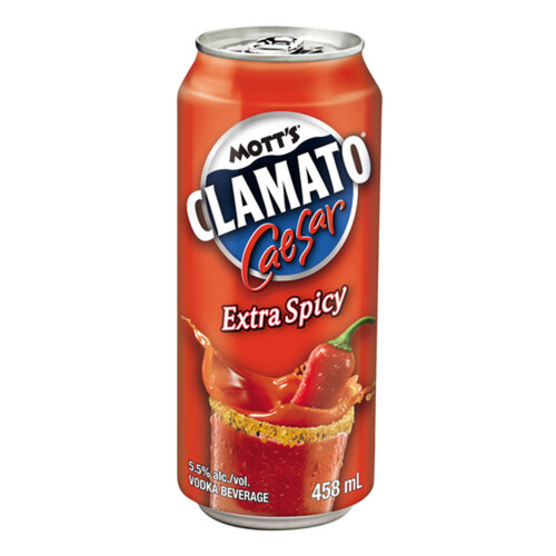 Motts Clamato Caesar 5.5% Alcohol Extra Spicy 458 ml (can)