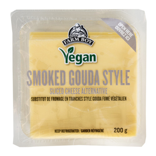 Farm Boy Vegan Sliced Cheese Alternative Smoked Gouda-Style 200 g