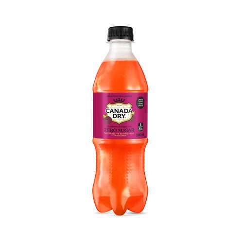 Canada Dry Zero Sugar Ginger Ale Cranberry 500 ml (bottle)