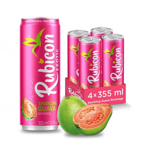 Rubicon Juice Sparkling Guava 4 x 355 ml (cans)
