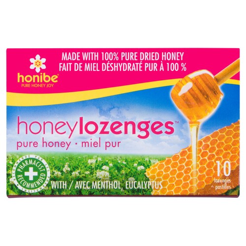 Honibe Pure Honey With Menthol and Eucalyptus Lozenges 