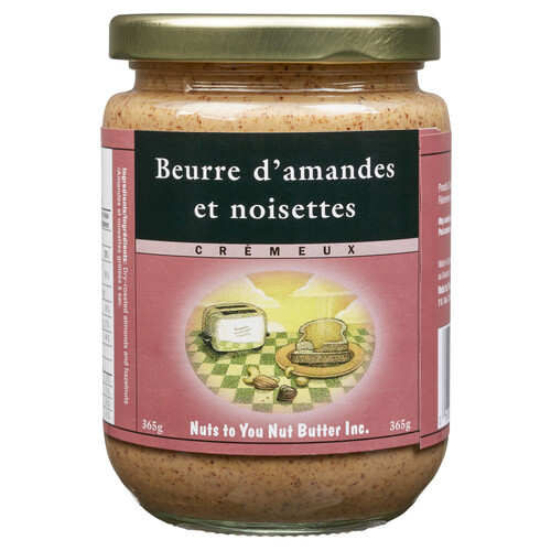 Nuts To You Gluten-Free Almond Hazelnut Butter Smooth 365 g