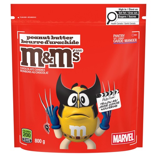 M&M'S Milk Chocolate Candies Peanut Butter Party Size Bag 800 g