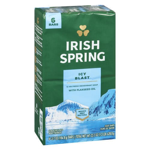 Irish Spring Soap Bar Icy Blast 6 EA