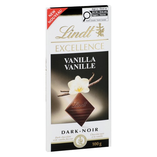 Lindt Excellence Dark Chocolate with Vanilla Flavour 100 g