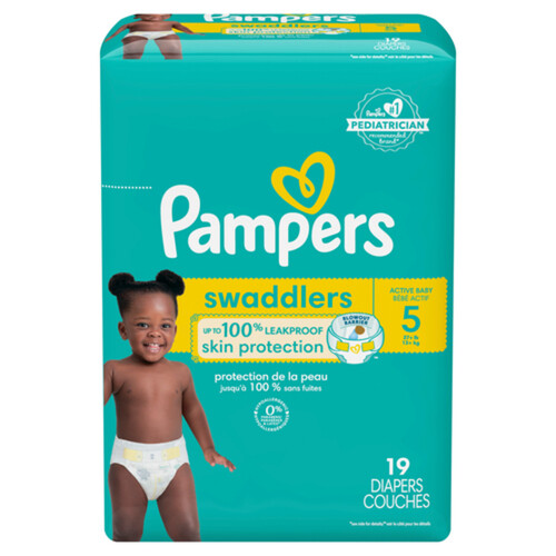 Pampers Swaddlers Active Baby Diapers Size 5 19 Count 