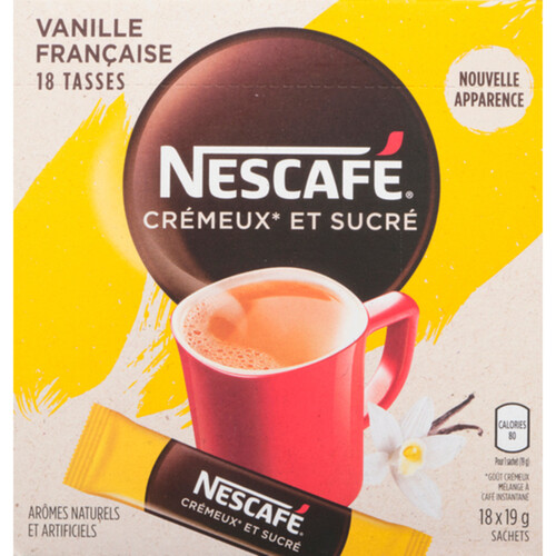 Nescafé Instant Coffee Sweet & Creamy French Vanilla 18 x 19 g