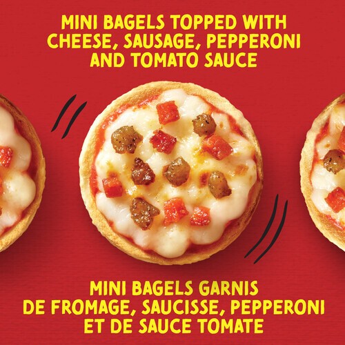 Bagel Bites Frozen Pizza Snacks Cheese Sausage And Pepperoni 882 g