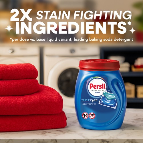 Persil TripleCare Laundry Detergent Ultra Pacs Original 76 Count