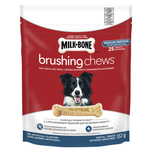 Milk Bone Dog Treats Brushing Chews Medium Breed 25 Pack 557 g Voila Online Groceries Offers