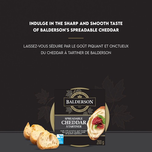 Balderson Spreadable Cheese Cheddar 200 g