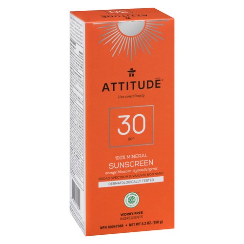 Attitude Mineral Sunscreen SPF 30 Orange Blossom 150 g