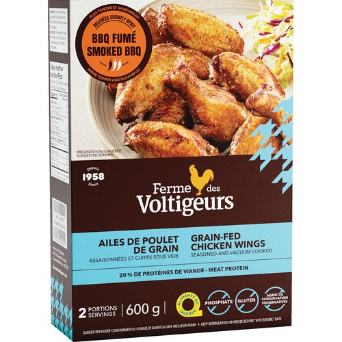 Ferme Des Voltigeurs Grain-Fed Chicken Wings Smoked BBQ 600 g