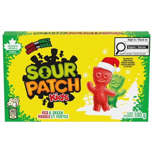 Maynards Sour Patch Kids Candy For Christmas Red And Green 100 g