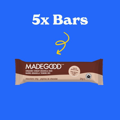 MadeGood Granola Bars Chocolate Chip 5 x 24 g