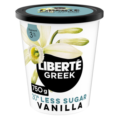 Liberté Greek 3% Low Sugar Yogurt Vanilla High Protein 750 g
