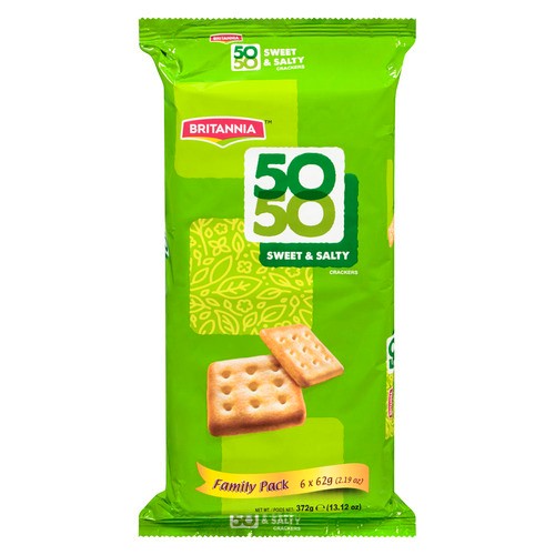 Britannia Fifty Fifty Crackers Sweet & Salty 372 g