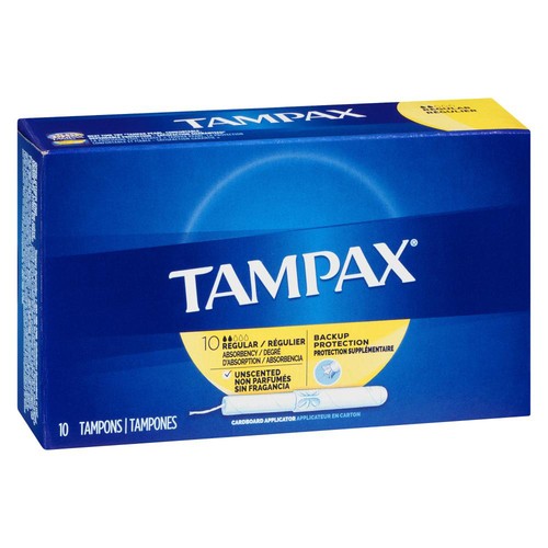Tampax Tampons Regular Unscented 10 Count