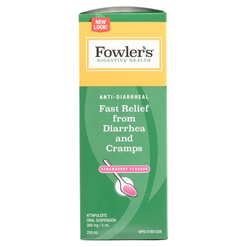 Fowler's Digestive Health Anti-Diarrheal Liquid Strawberry 250 ml