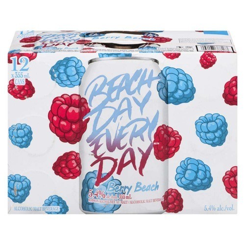 Beach Day Every Day Alcoholic Malt 5.4% Alcohol Berry Beach 12 x 355 ml (cans)