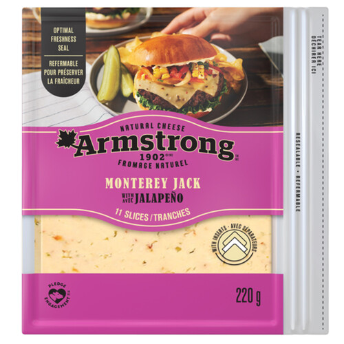 Armstrong Cheese Monterey Jack Slices with Jalapeño 220 g