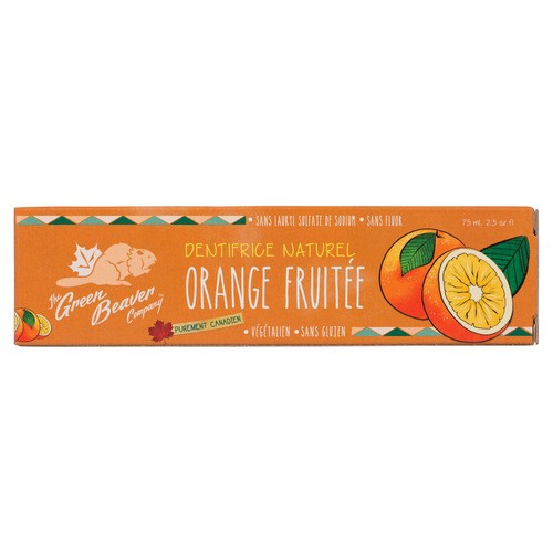 The Green Beaver Company Vegan Toothpaste Zesty Orange Flavor 75 ml