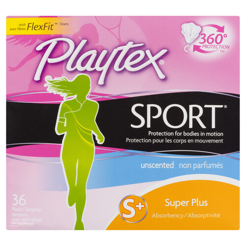 Playtex Sport Tampons Super Plus Unscented 36 Count