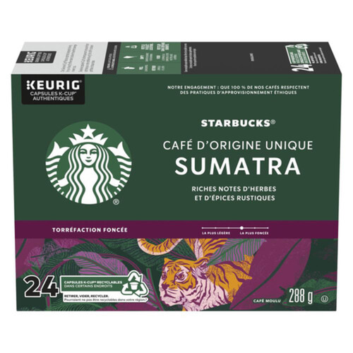Starbucks Coffee Pods Sumatra Dark Roast 24 K-Cups 288 g