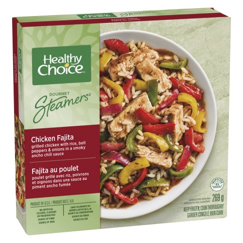 Healthy Choice Gourmet Steamers Frozen Meal Chicken Fajita 269 g