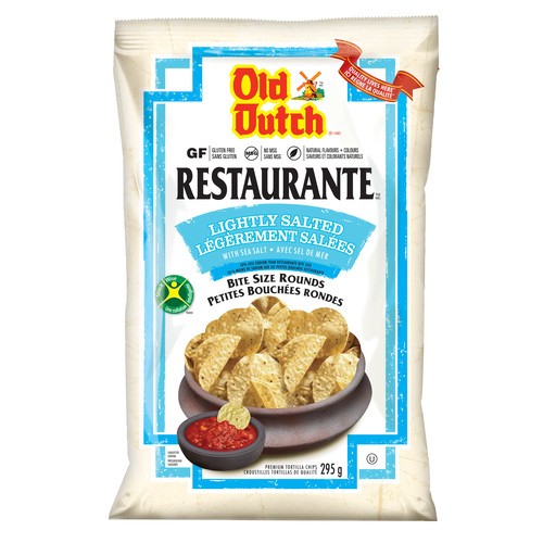Old Dutch Restaurante Tortilla Chips Lightly Salted Bite Size 295 g