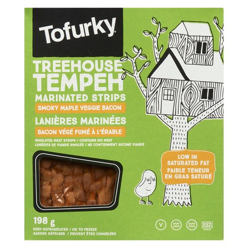 Tofurky Vegan Marinated Bacon Tempeh Strips Smoky Maple 198 g