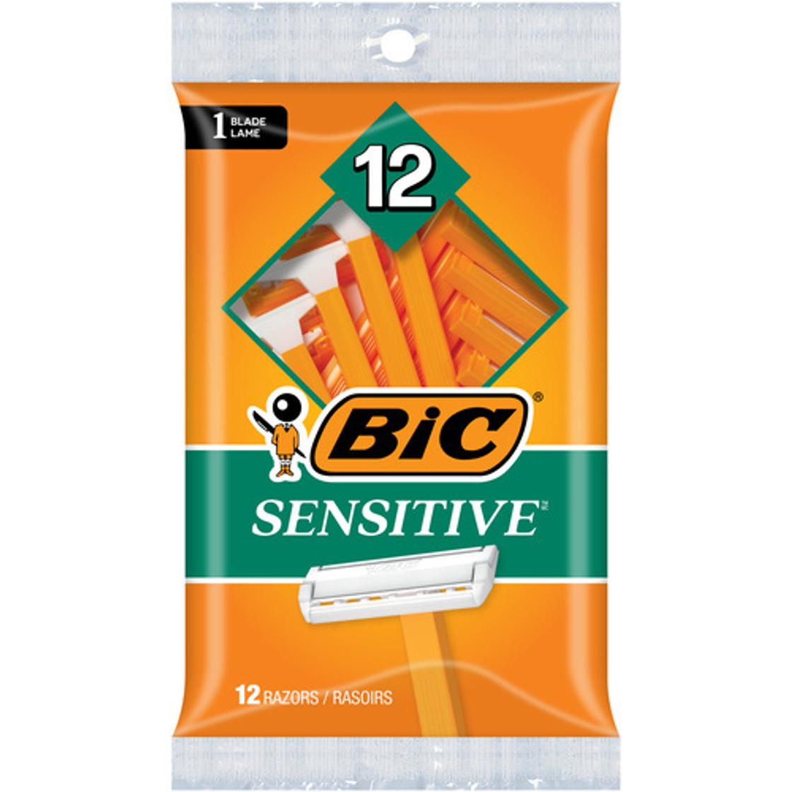 Bic Sensitive 1 Blade Razor 12 Razors - Voilà Online Groceries & Offers