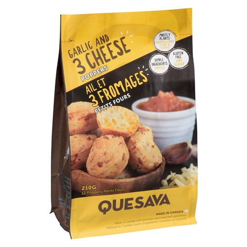Quesava Gluten-Free Cheese Popper 3 Cheese 210 g (frozen)