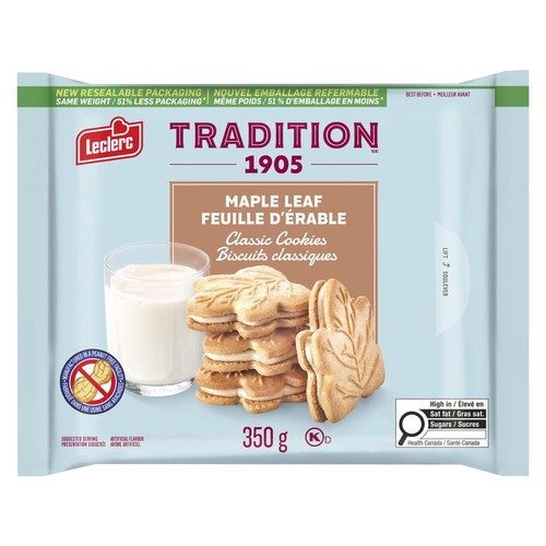 Leclerc Traditional Cookies Maple Leaf 350 g