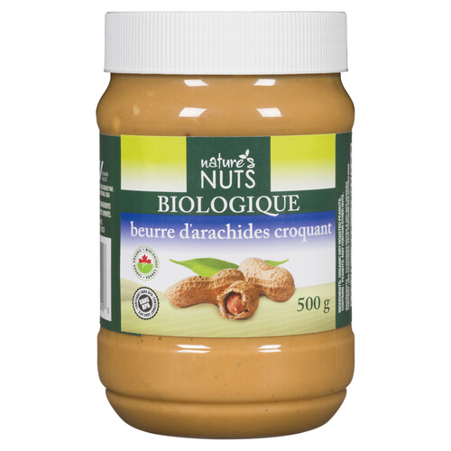 Nature's Nuts Organic Peanut Butter Crunchy 500 g