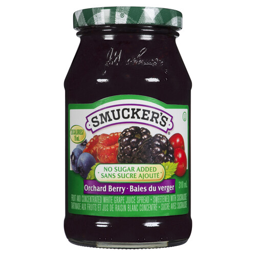 Smucker's No Sugar Added Jam Orchard Berry 310 ml