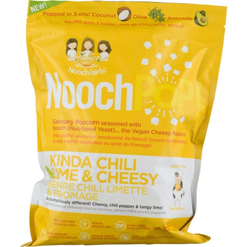 Noochpop Gluten-Free Vegan Popcorn Kinda Chili Lime & Cheesy 120 g