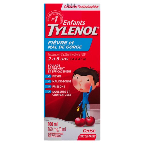 Tylenol Children's Cherry Fever & Cold Medication 100 ml