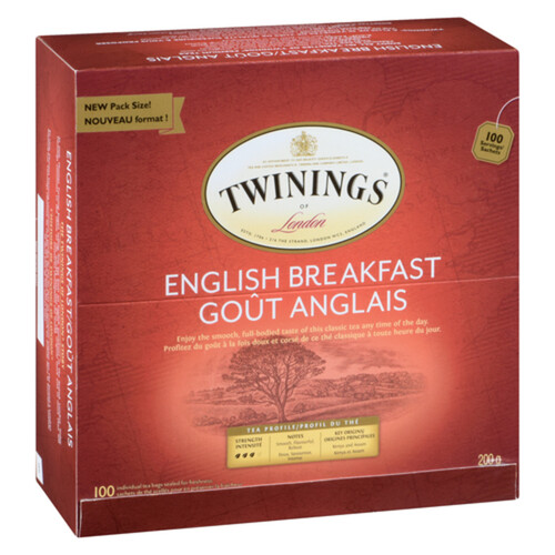 Twinings Of London English Breakfast Tea 100 Tea Bags