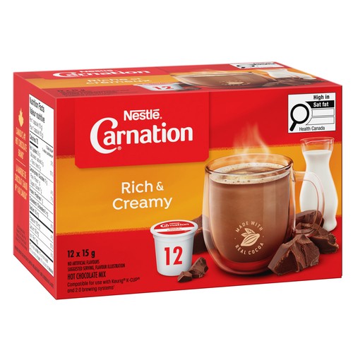 Nestlé Carnation Hot Chocolate Pods Rich And Creamy 12 x 15 g
