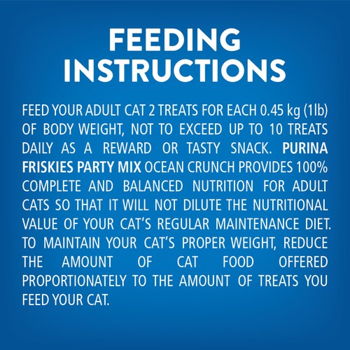 Friskies Cat Treats Party Mix Ocean Crunch Real Ocean Whitefish 510 g