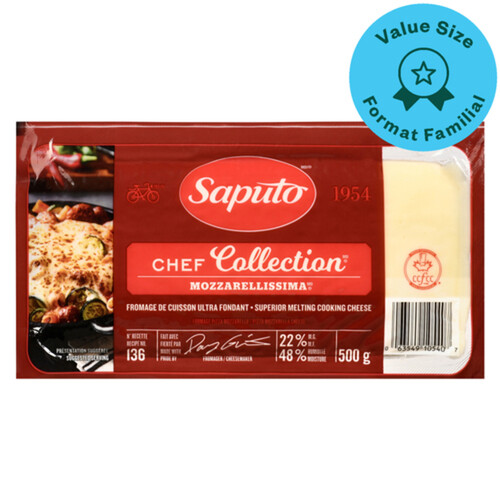 Saputo Cheese Mozzarellissima Chef Collection Value Size 500 g