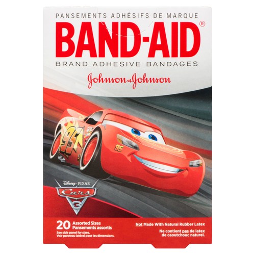Band-Aid Disney Cars Bandages Assorted Sizes 20 EA