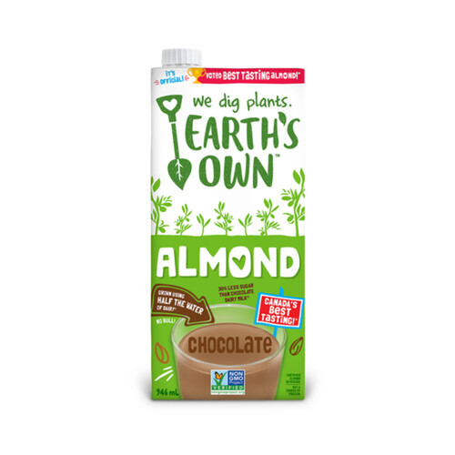 Earth's Own Almond Milk Chocolate Dairy-Free Plant-Based Beverage 946 ml