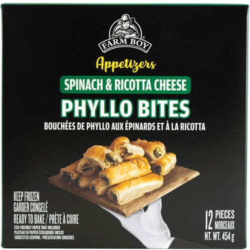 Farm Boy Frozen Phyllo Bites Spinach & Ricotta 454 g