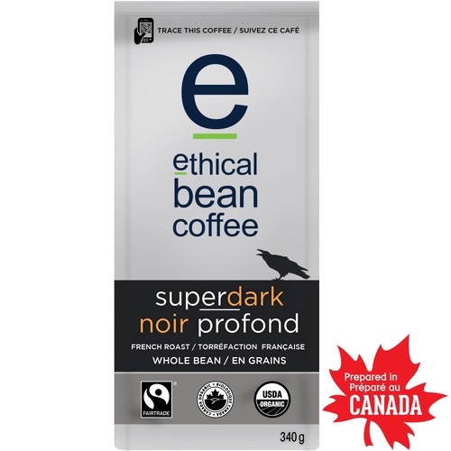 Ethical Bean Whole Bean Coffee French Roast Super Dark 340 g