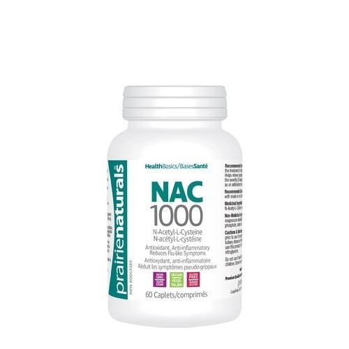 Prairie Naturals HealthBasics NAC 1000 60 Caplets