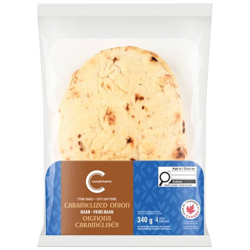 Compliments Naan Caramelized Onion 340 g