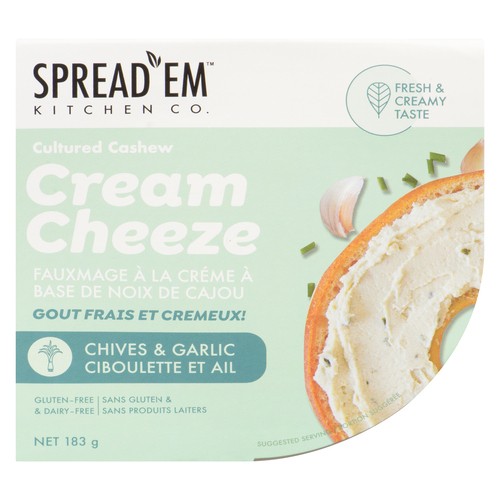 Spread'Em Kitchen Dairy-Free Spread Chive Garlic Cashew 183 g